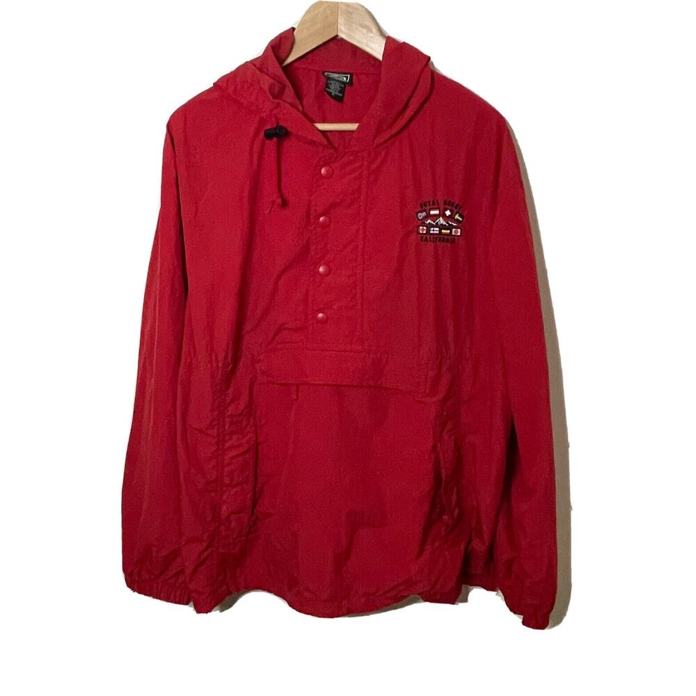 VTG Ouray Royal Gorge California Ski Resort Red Jacket Windbreaker Men’s M / L